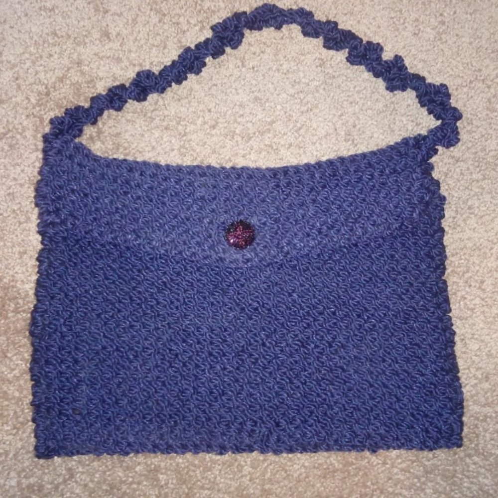 Navy Handmade Handbag $105